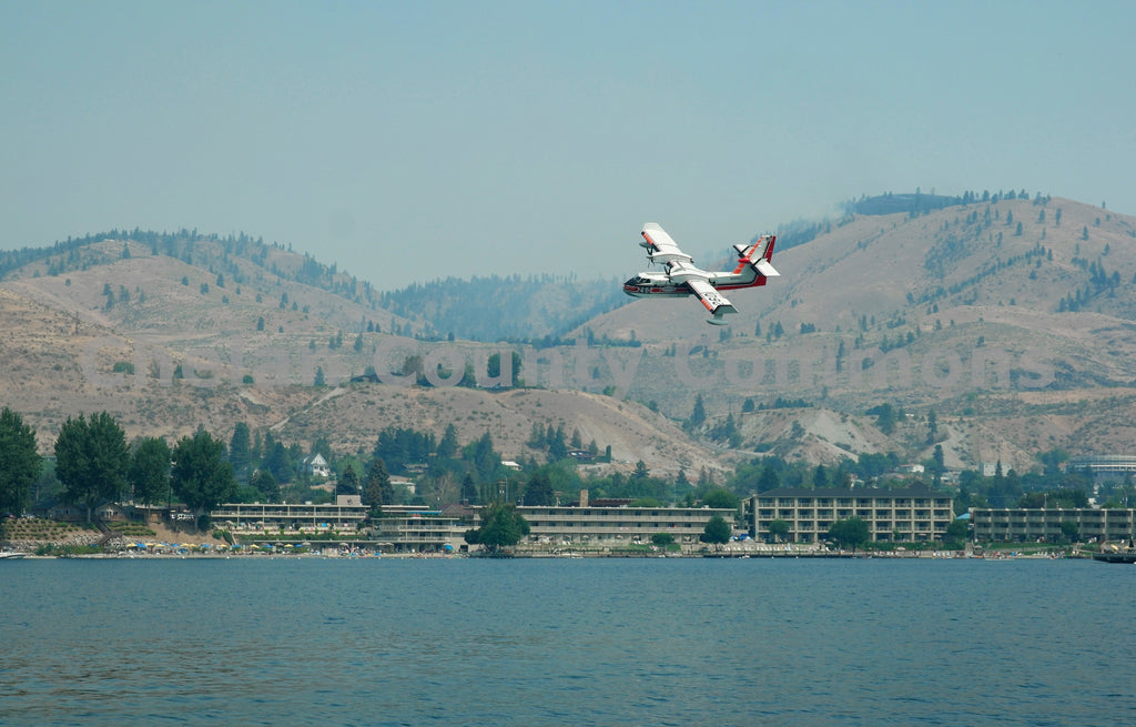 Fire Plane over Campbells Resort Enroute, by Jared Eygabroad | Capture Wenatchee
