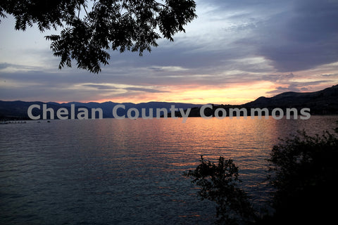 Lake Chelan Orange Sunset