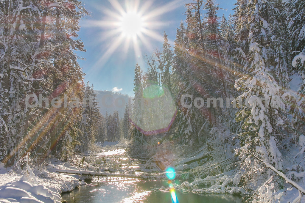 Sunbeams Snow Stream, by Travis Knoop | Capture Wenatchee
