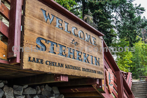 Welcome to Stehekin Sign