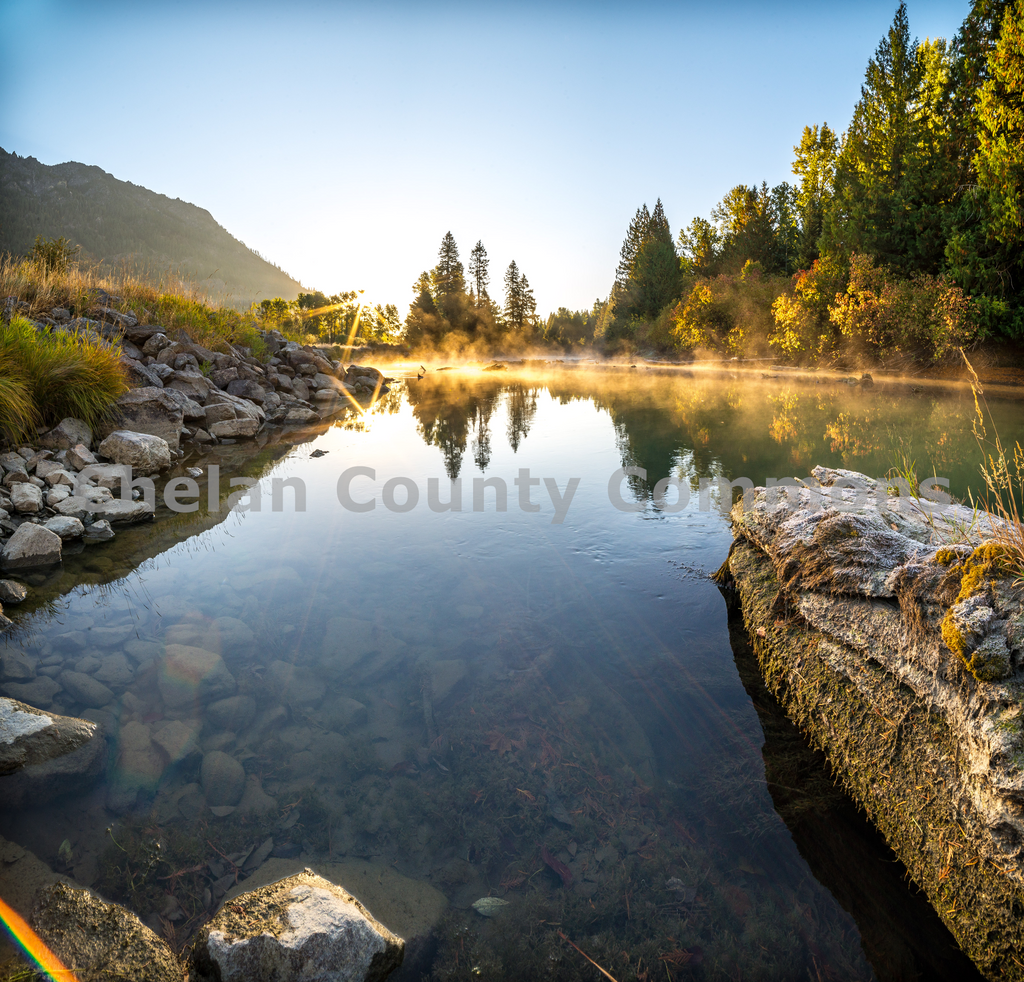 White River golden reflection, by Brian Mitchell | Capture Wenatchee