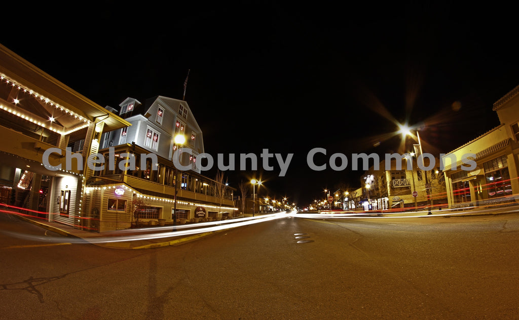 Chelan Main Street at Night, by Jared Eygabroad | Capture Wenatchee