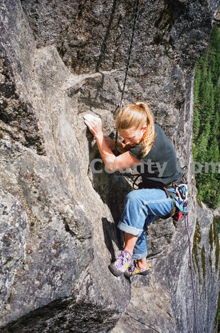 Woman Sport Climbing in Leavenworth