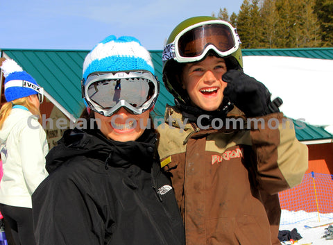Happy Ski Mom & Son