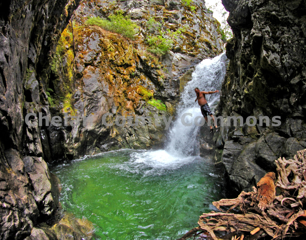 Waterfall Swimming Hole Jump, by Jared Eygabroad | Capture Wenatchee