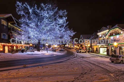 Snow Covered Front Street Leavenworth