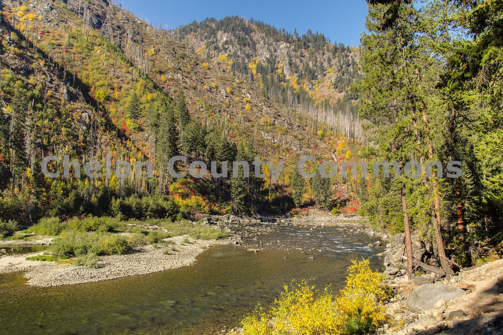 Tumwater Wide River Fall Colors, by Travis Knoop | Capture Wenatchee